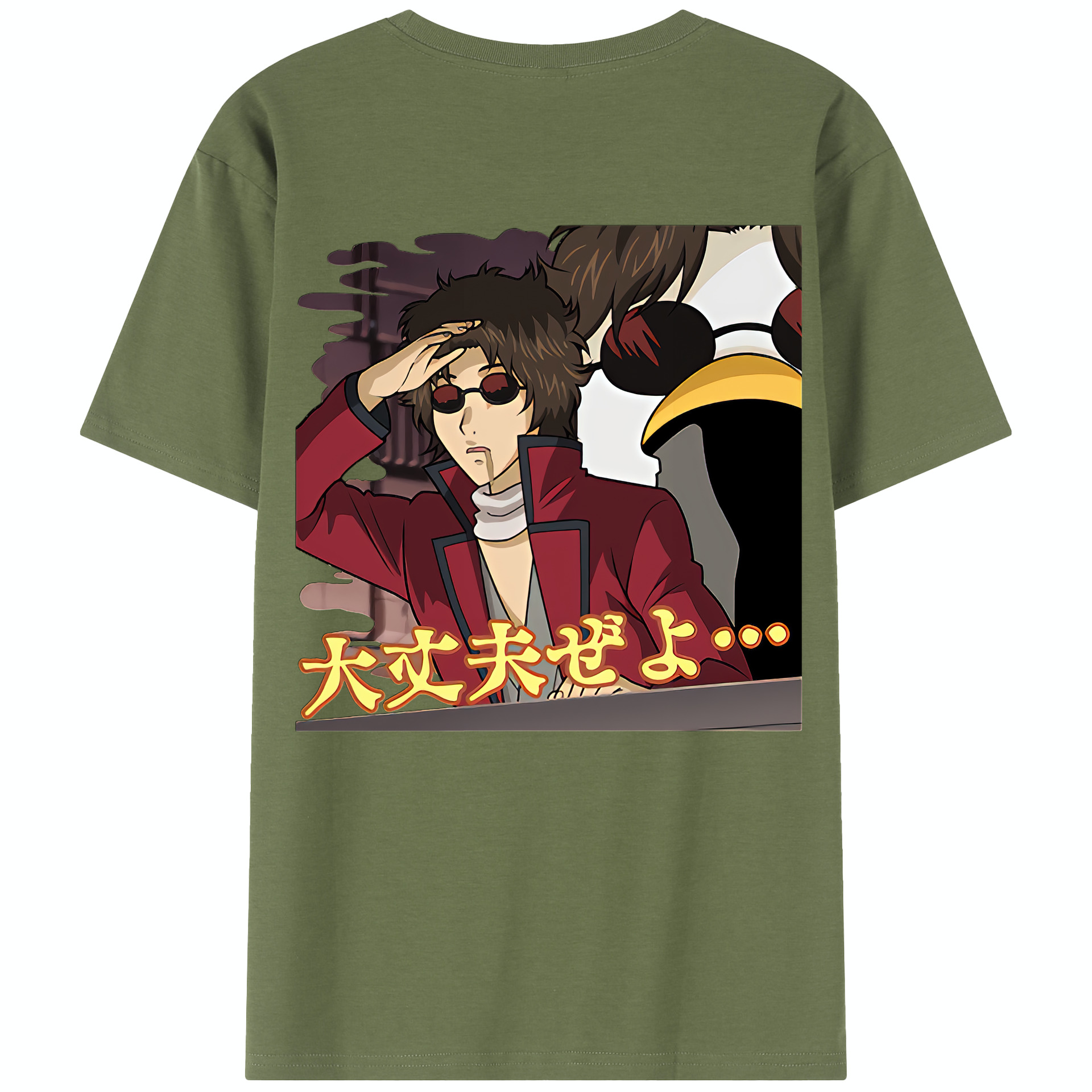 （画像用） ぎんたま 坂田銀時（さかたぎんとき） 神楽 志村新八（しむら しんぱち） GINTAMA Sakata Gintoki Kagura Shimura Shinpachi 綿100％半袖Tシャツ（背面プリント）
